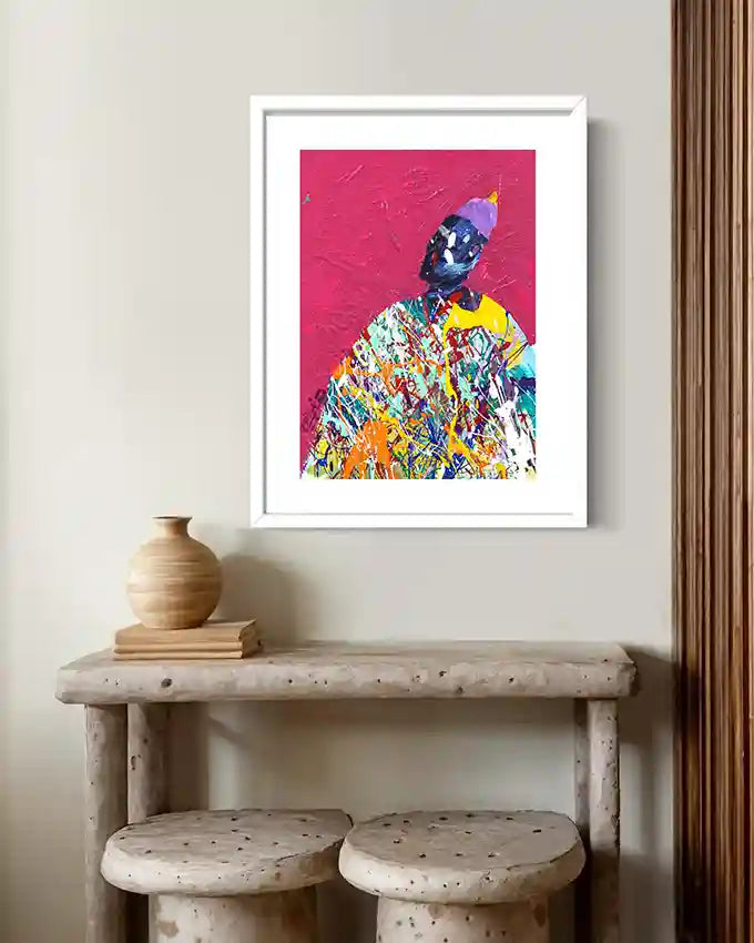 Modern home decor featuring Hani Khalil's Sufi 2 abstract art print in contemporary interior design - stylish wall art